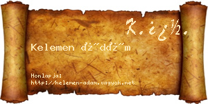 Kelemen Ádám névjegykártya